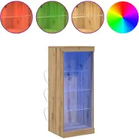 vidaXL LED-Sideboard Artisan-Eiche 41 x 37 x 100 cm Holzwerkstoff