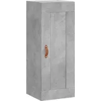 vidaXL Wandschrank Betongrau 34,5x34x90 cm Holzwerkstoff
