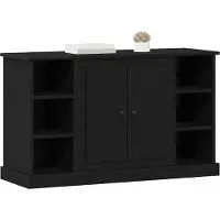 vidaXL Sideboard Schwarz Eichen-Optik 100 x 35,5 x 60 cm Holzwerkstoff