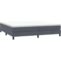 vidaXL Boxspringbett ohne Matratze Dunkelgrau 200x210 cm Samt