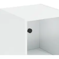 vidaXL Highboard mit Glastüren Weiß 35x37x142 cm
