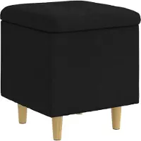 vidaXL Ottoman mit Stauraum Schwarz 40 x 40 x 45 cm Stoff