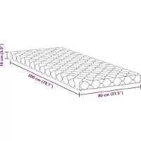 vidaXL Matratze Weiß 80 x 200 cm Jacquard-Stoff