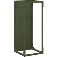 vidaXL Brennholzregal Olivgrün 25x25x60 cm Kaltgewalzter Stahl