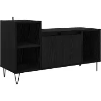 vidaXL TV-Schränk 100 x 35 x 55 cm Schwarz Eichen-Optik Holzwerkstoff
