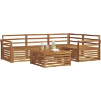 vidaXL Outdoor-Sofagarnitur 5 Stk. Natur Massivholz Akazie