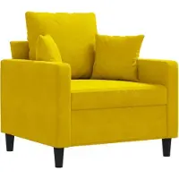 vidaXL Sessel Gelb 60 cm Samt