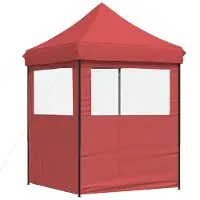 vidaXL Party-Zelt Bordeauxrot 200 x 200 x 306 cm Oxford-Stoff