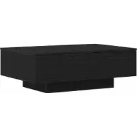 vidaXL Couchtisch Schwarz Eichen-Optik 90 x 60 x 31 cm Holzwerkstoff