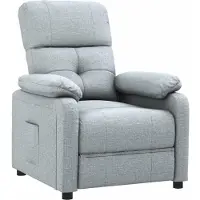 vidaXL Relaxsessel Hellgrau Stoff
