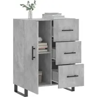 vidaXL Sideboard Betongrau 69,5x34x90 cm Holzwerkstoff