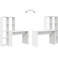 vidaXL Schreibtisch Weiß Holzwerkstoff 138,5 x 55 x 143 cm