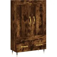 vidaXL Highboard Räuchereiche 69,5x31x115 cm Holzwerkstoff
