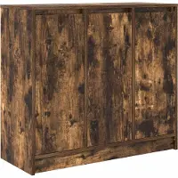 vidaXL Sideboard Räuchereiche 85x34x76 cm Holzwerkstoff