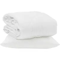 vidaXL Sommerdecke mit Kissen 2 Stk. Weiß Mikrofaser