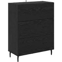 vidaXL Sideboard mit Schubladen Schwarz Eichen-Optik 69,5 x 34 x 90 cm