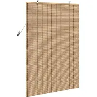 vidaXL Rollo mit Vorhängen Natur 100 x 160 cm Bambus
