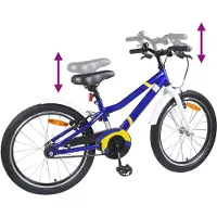 vidaXL Kinderfahrrad 18 Zoll für 5-7 Jahre alt Blau Weiß