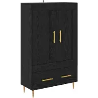vidaXL Highboard Schwarz Eichen-Optik 69,5 x 31 x 115 cm Holzwerkstoff