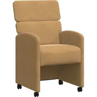 vidaXL Esszimmerstühle mit Rollen 2 stk. Samt Braun 58 x 65 x 98 cm