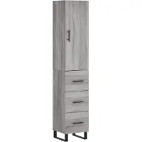 vidaXL Highboard Grau Sonoma 34,5x34x180 cm Holzwerkstoff