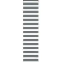 vidaXL Doppelrollo Dunkelgrau 60x230 cm Stoffbreite 55,9 cm Polyester
