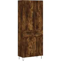 vidaXL Highboard Räuchereiche 69,5x34x180 cm Holzwerkstoff