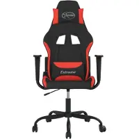 vidaXL Gaming-Stuhl mit Massagefunktion Schwarz und Rot Stoff