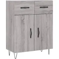 vidaXL Highboard Grau Sonoma 69,5x34x180 cm Holzwerkstoff