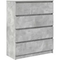 vidaXL Sideboard Betongrau 80x35x99 cm Holzwerkstoff