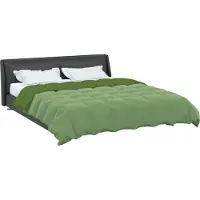 vidaXL Ganzjahresbettdecke Gepolstert Grün 240 x 260 cm Mikrofaser