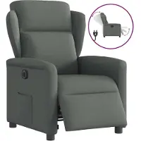 vidaXL Relaxsessel Elektrisch Dunkelgrau Stoff