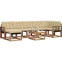vidaXL Outdoor-Sofagarnitur 8 stk. Natur und Beige