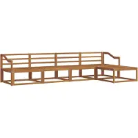 vidaXL Outdoor-Sofagarnitur 5 stk. Natur Massivholz Akazie