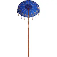 vidaXL Balinesischer Sonnenschirm Blau 125 x 125 x 260 cm