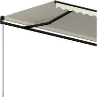 vidaXL Markise Manuell Einziehbar 500x300 cm Creme