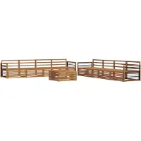 vidaXL Outdoor-Sofagarnitur 9 Stk. Natur Massivholz Akazie