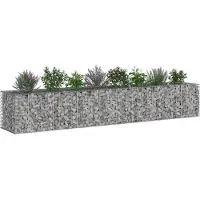 vidaXL Gabionen-Hochbeet 2 stk. 340 x 60 x 55 cm Verzinkter Stahl