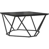 vidaXL Couchtisch Schwarz Eichen-Optik 80 x 80 x 45 cm