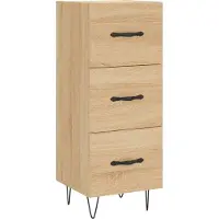 vidaXL Highboard Sonoma-Eiche 34,5x34x180 cm Holzwerkstoff