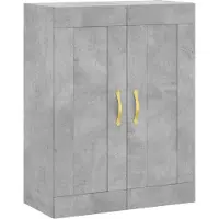 vidaXL Wandschrank Betongrau 69,5x34x90 cm Holzwerkstoff