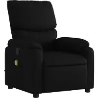 vidaXL Massage-Relaxsessel, Kunstleder, Schwarz