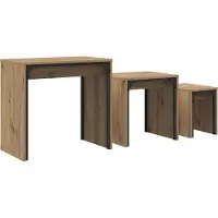 vidaXL Couchtisch 3 stk. Artisan-Eiche 60 x 35 x 56 cm Holzwerkstoff