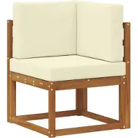vidaXL Outdoor-Sofagarnitur 7 stk. Natur und Creme