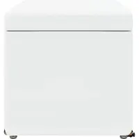 vidaXL Hocker Weiß 61 x 41 x 40 cm Kunstleder und Engineering Holz