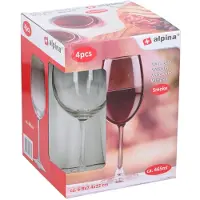 Alpina Weingläser Set 4 Stück - Weingläser geräuchert - Geeignet für Rot- und Weißwein - Gläser für jeden Anlass - Glas