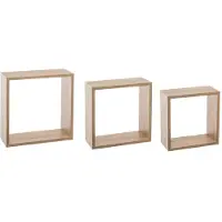 5 Five Wandregal Würfel Eiche Natur Groß Set von 3