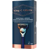 Gillette KING C. Rasiermesser, Rasur und Konturen
