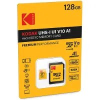 Kodak microSDXC 128GB, 128 GB, MicroSDXC, Klasse 10, UHS-I, 85 MB/s, 20 MB/s