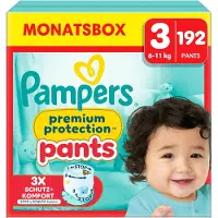 Pampers Baby Pants Premium Protection Gr. 3 (6-11 kg) Monatsbox, 192 St